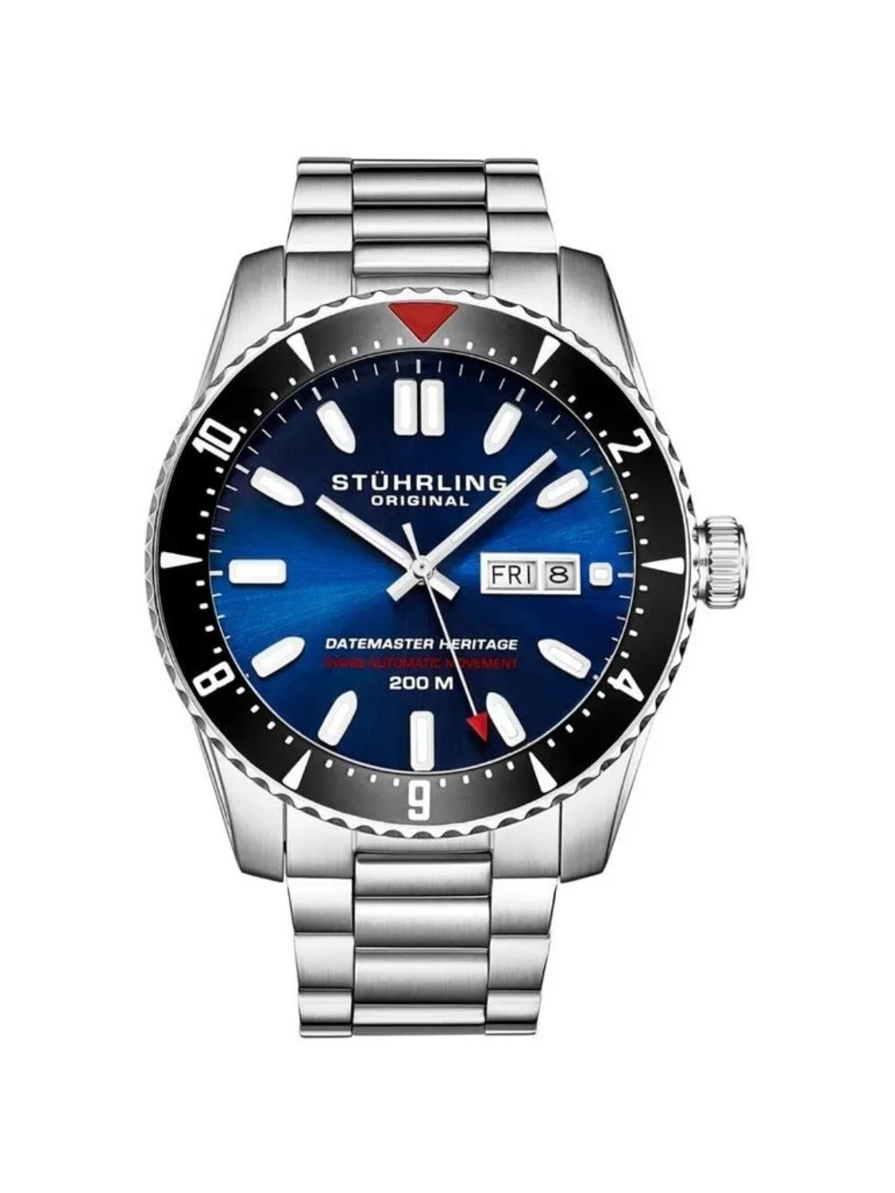 NWT Stuhrling Original Aquadiver Automatic Blue Dial Men's Watch